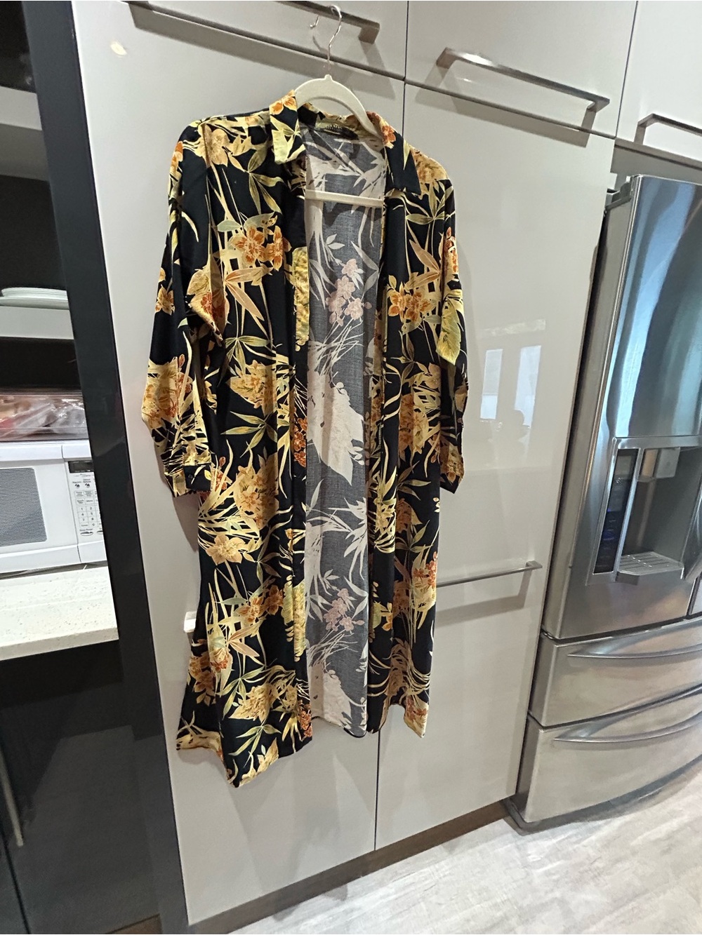 Zara Black Floral Shirt dress